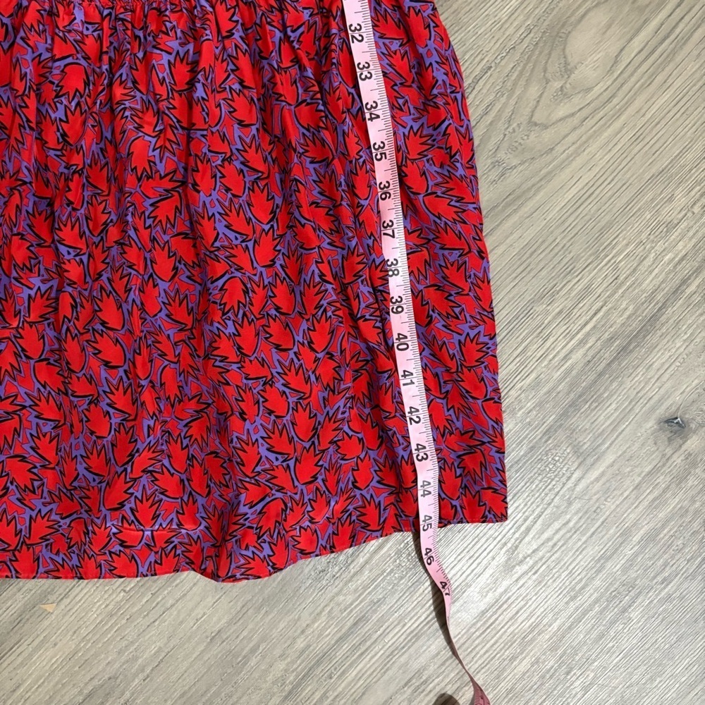 Derek Lam 10 Crosby Off Shoulder Tiered Silk Blend Maxi Dress Red Ruffles Sz 0 - Picture 10 of 16
